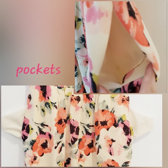 Madewell Tea Rose Floral Pleated Silk Dress - Picture 4 of 8